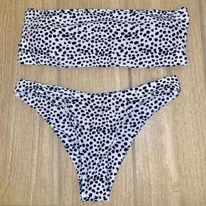 Black and white bikini